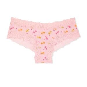 VICTORIAS SECRET THE LACIE POSEY LACE WAIST COTTON CHEEKY CLASSIC PANTY. NWT